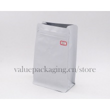 matte white flat bottom coffee pouch