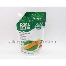 Standing Spout doypack for dosa butter FDA certificate