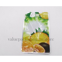 plastic juice pouch with straw