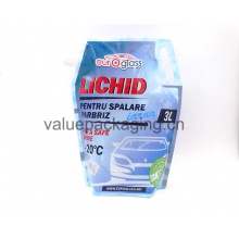 3L washer fluids standup doypack with handle