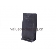 250grams matte black flat bottom coffee pouch