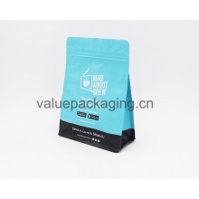 matte custom print flat bottom zipperlock coffee pouch