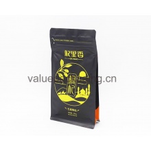 quality matte black flat bottom zipper doypack for dry beans