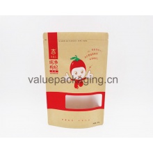  kraft paper standup bag with matte front window