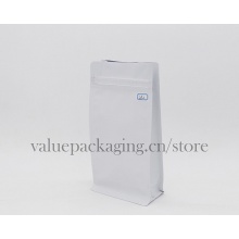 500g matt white coffee bag