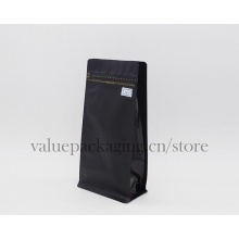 500g matte black box bottom coffee bag package