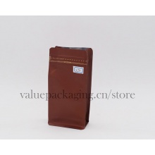 100g matte brown box bottom coffee bag