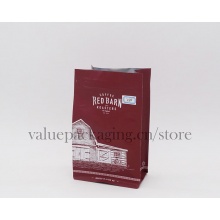 aluminum foil box bottom bag for 250g coffee beans