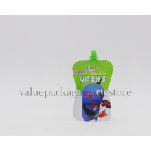 96g child proof aluminum foil spout bag for fruit jam