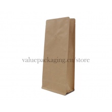 white kraft paper pouch for 1kg coffee beans