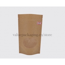 Clear window kraft paper pouch for 100g foods