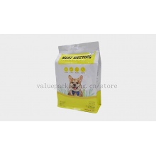 Glossy print effect block Flat bottom pouch for dog food 1.5kg