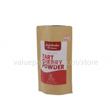 unprinted standing natural kraft-paper-bag for snacks coffee beans