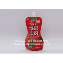 standing spout pouch package for tomato kethcup sauce product