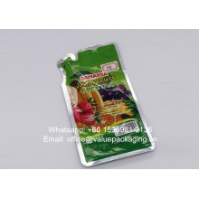 bottom gusseted standing plastic pouch with PP straw for 200ml juice