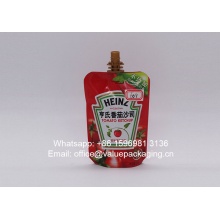 aluminum foil screw cap spout pouch for Heinz tomato ketchup