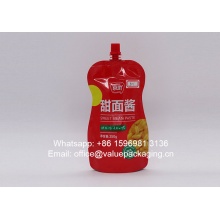 aluminum foil standing spout doypack pouch package for sauce product