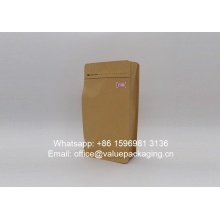 Kraft paper aluminum foil box bottom coffee bag