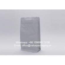 Aluminum foil flat bottom pouch for 250g coffee beans