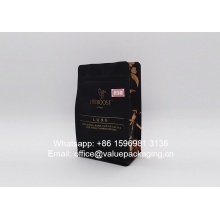 250grams coffee bag with matte black base and red gold highlight